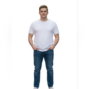 Wrangler Authentics Men's NWT Jeans Denim 50x32  Elastic Waistband Straight Leg